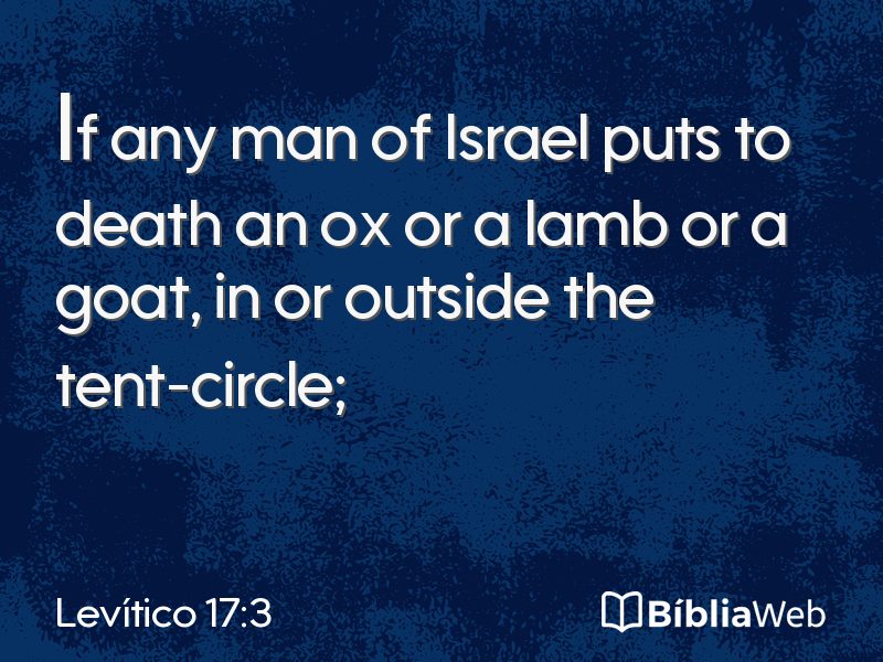 Levítico 17:3 em imagem para compartilhar
