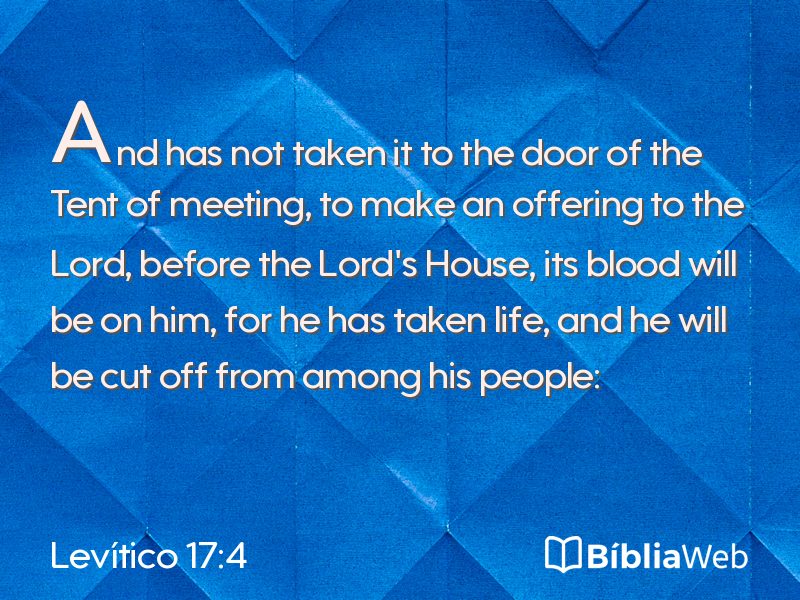 Levítico 17:4 em imagem para compartilhar