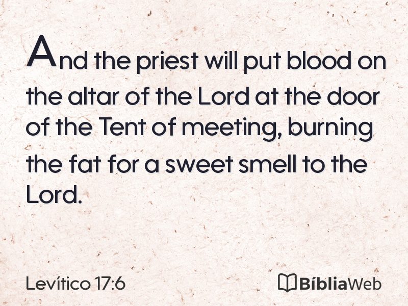 Levítico 17:6 em imagem para compartilhar