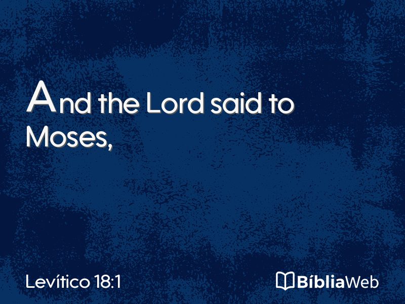 Levítico 18:1 em imagem para compartilhar