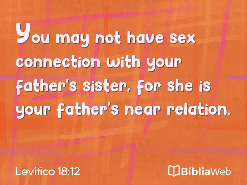 Levítico 18:12 em imagem para compartilhar