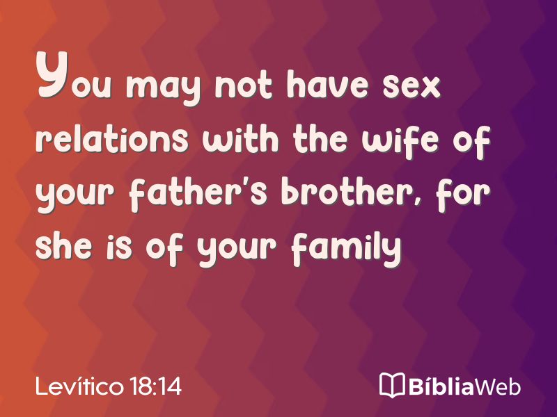 Levítico 18:14 em imagem para compartilhar