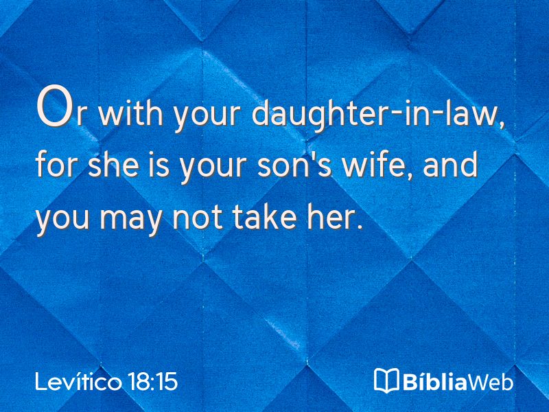 Levítico 18:15 em imagem para compartilhar