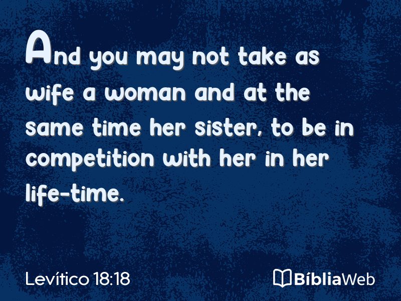 Levítico 18:18 em imagem para compartilhar