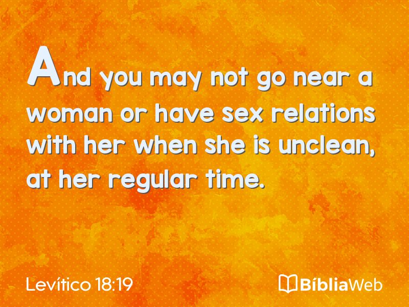 Levítico 18:19 em imagem para compartilhar