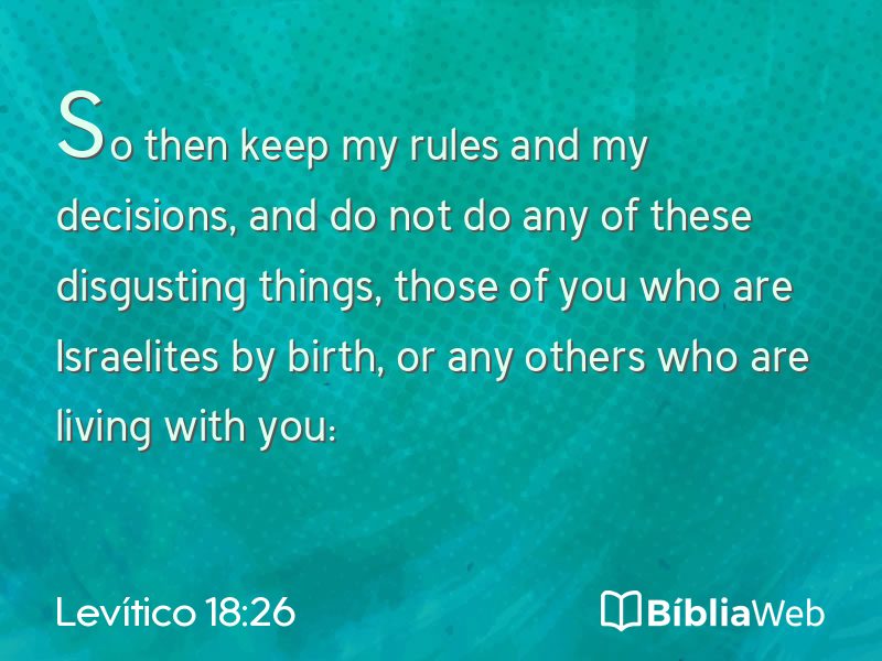 Levítico 18:26 em imagem para compartilhar