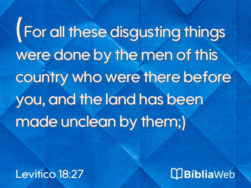 Levítico 18:27 em imagem para compartilhar