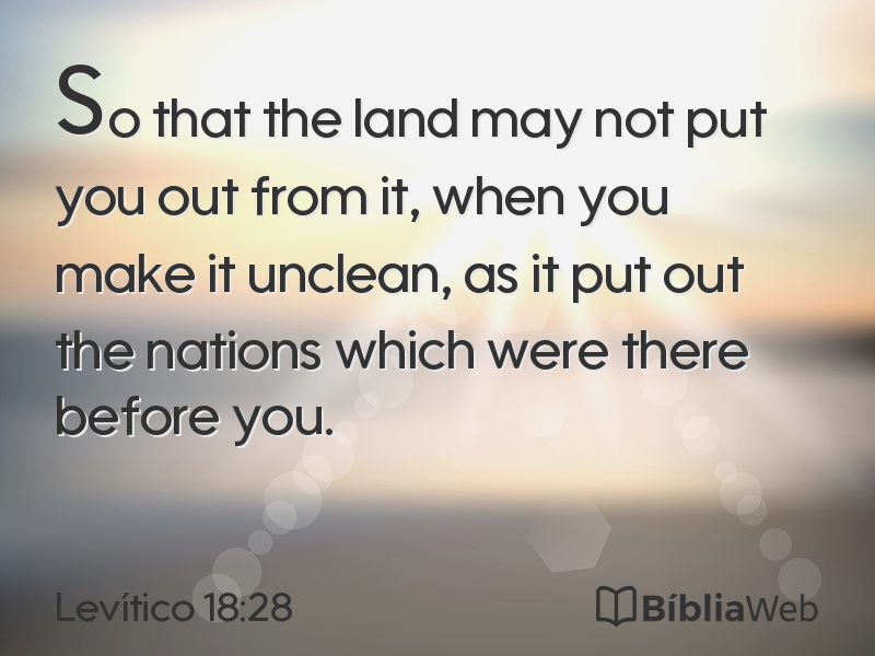 Levítico 18:28 em imagem para compartilhar