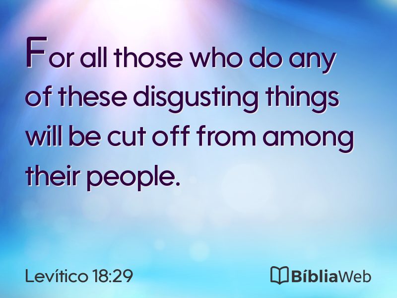 Levítico 18:29 em imagem para compartilhar