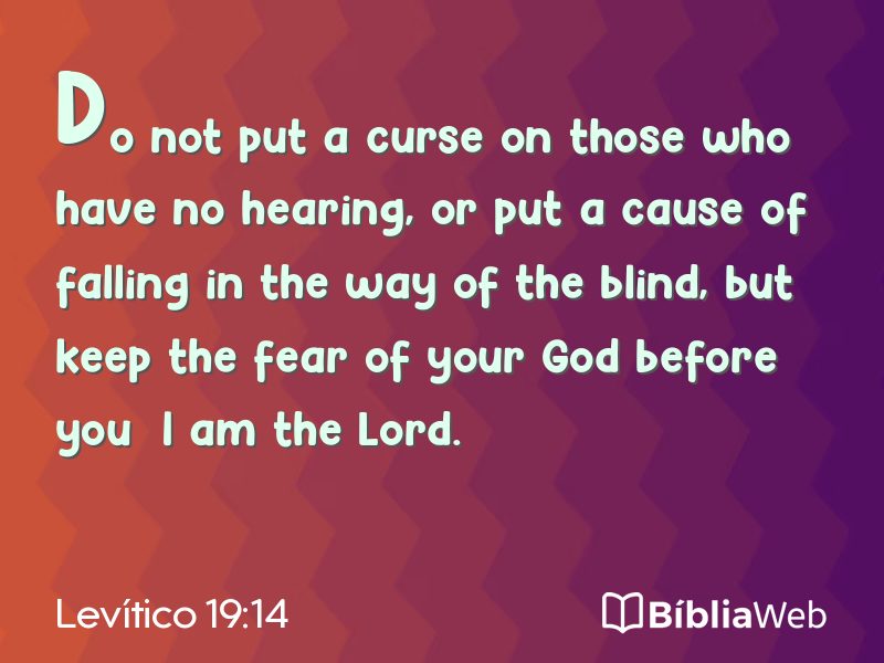 Levítico 19:14 em imagem para compartilhar
