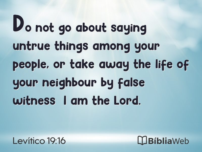 Levítico 19:16 em imagem para compartilhar
