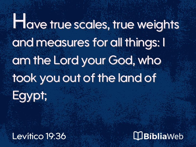 Levítico 19:36 em imagem para compartilhar