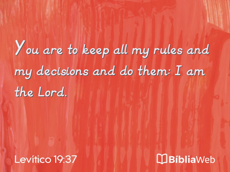 Levítico 19:37 em imagem para compartilhar