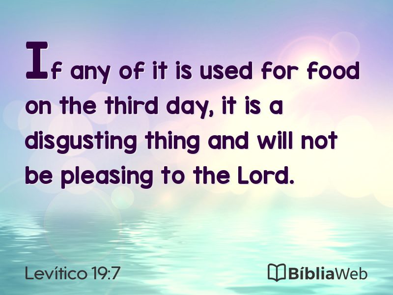 Levítico 19:7 em imagem para compartilhar