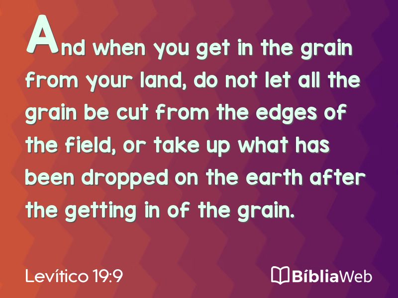 Levítico 19:9 em imagem para compartilhar