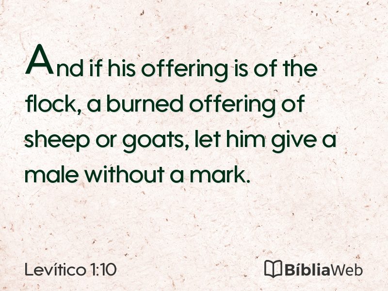 Levítico 1:10 em imagem para compartilhar