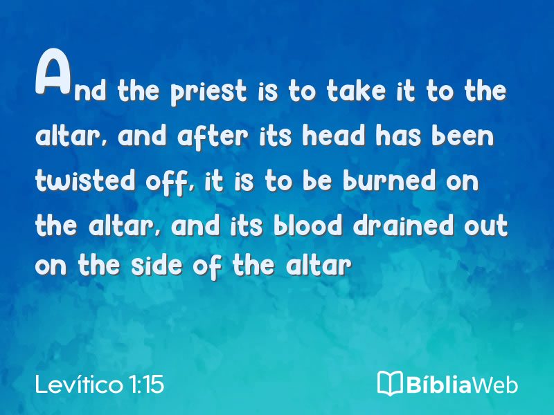 Levítico 1:15 em imagem para compartilhar