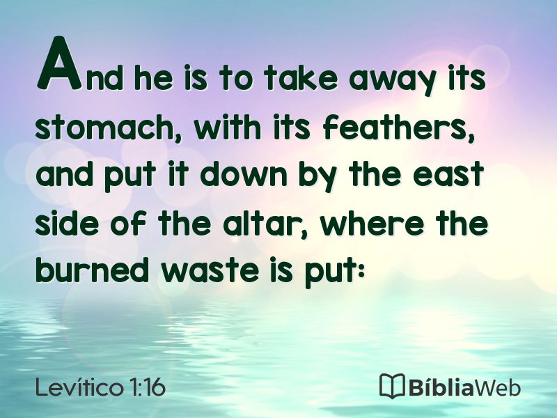 Levítico 1:16 em imagem para compartilhar
