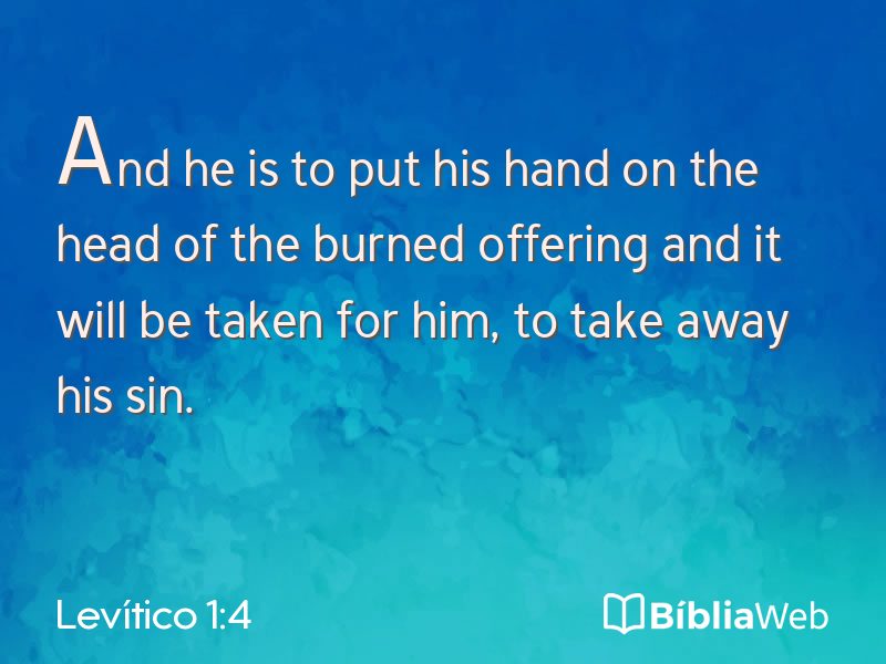 Levítico 1:4 em imagem para compartilhar