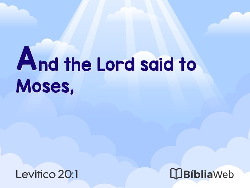 Levítico 20:1 em imagem para compartilhar