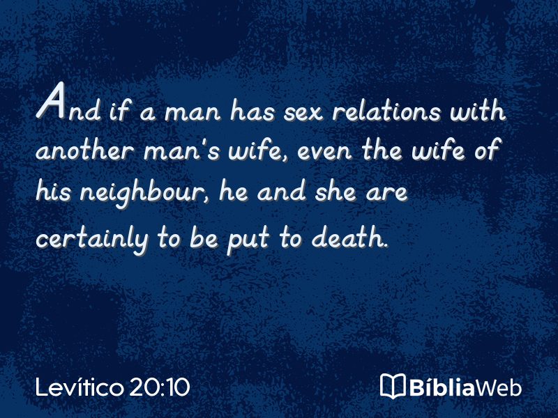 Levítico 20:10 em imagem para compartilhar