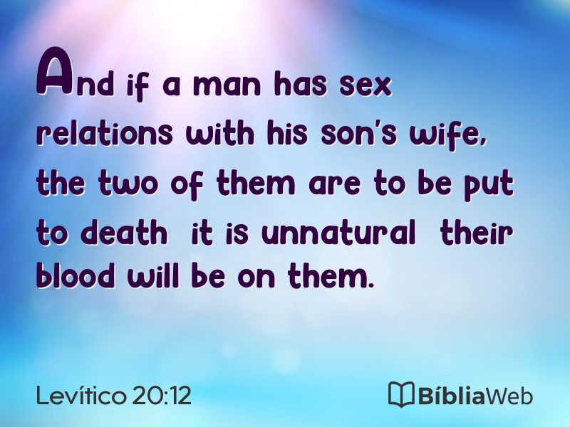 Levítico 20:12 em imagem para compartilhar