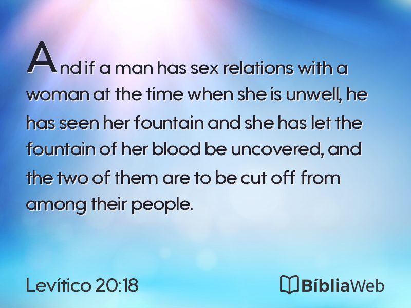 Levítico 20:18 em imagem para compartilhar