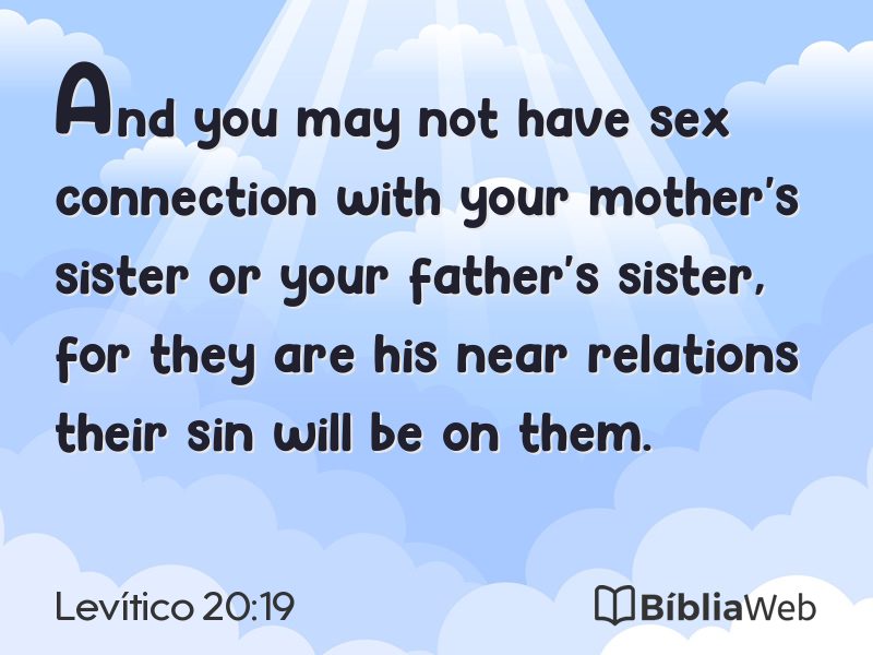 Levítico 20:19 em imagem para compartilhar