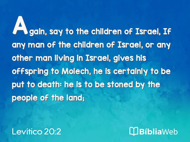 Levítico 20:2 em imagem para compartilhar