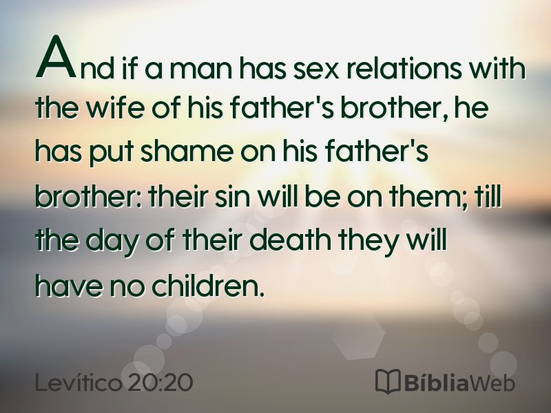 Levítico 20:20 em imagem para compartilhar
