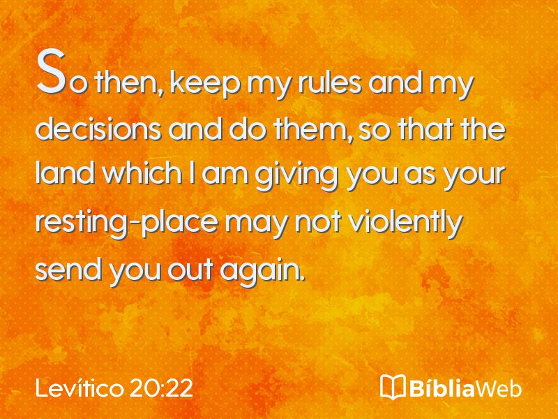 Levítico 20:22 em imagem para compartilhar