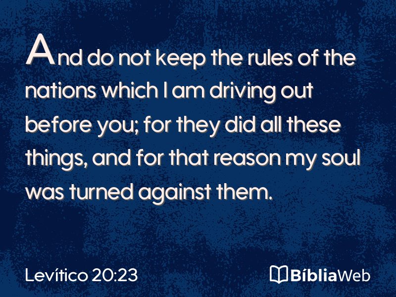 Levítico 20:23 em imagem para compartilhar