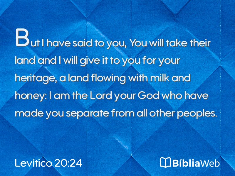 Levítico 20:24 em imagem para compartilhar