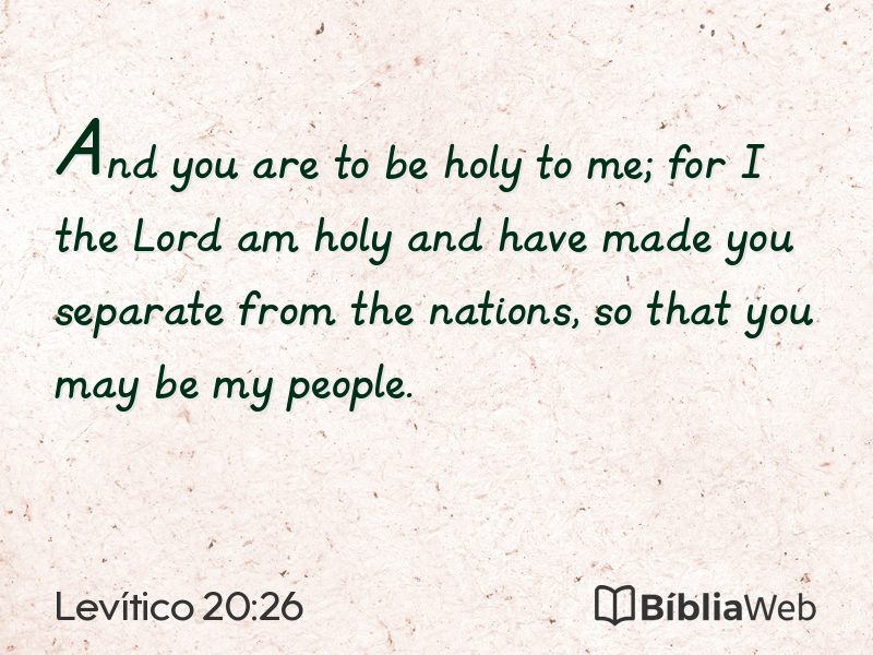 Levítico 20:26 em imagem para compartilhar