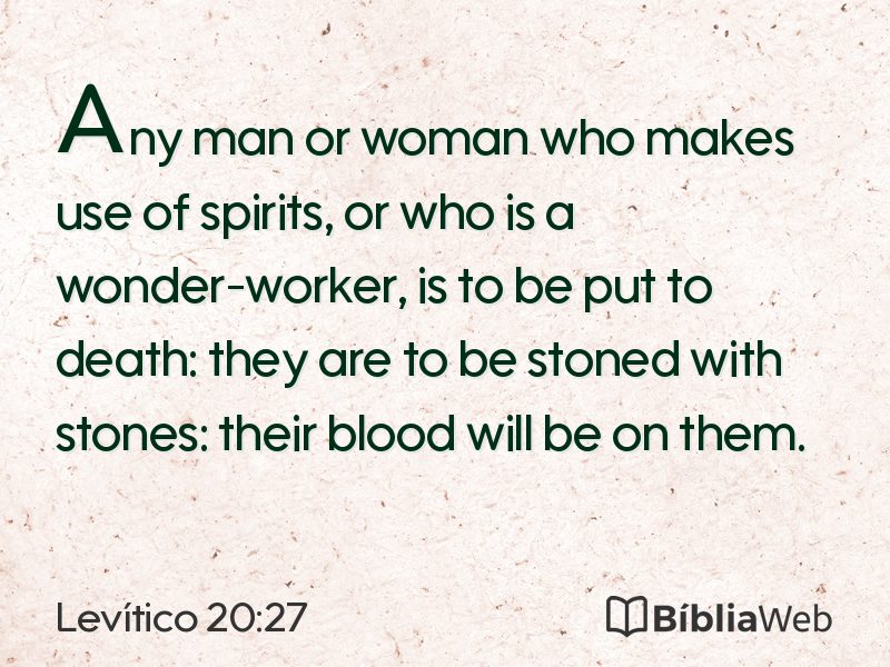 Levítico 20:27 em imagem para compartilhar