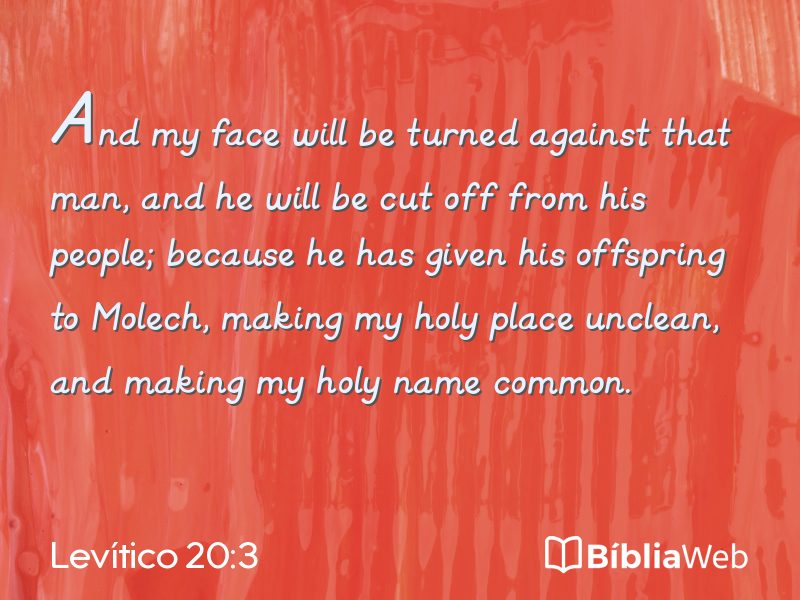 Levítico 20:3 em imagem para compartilhar