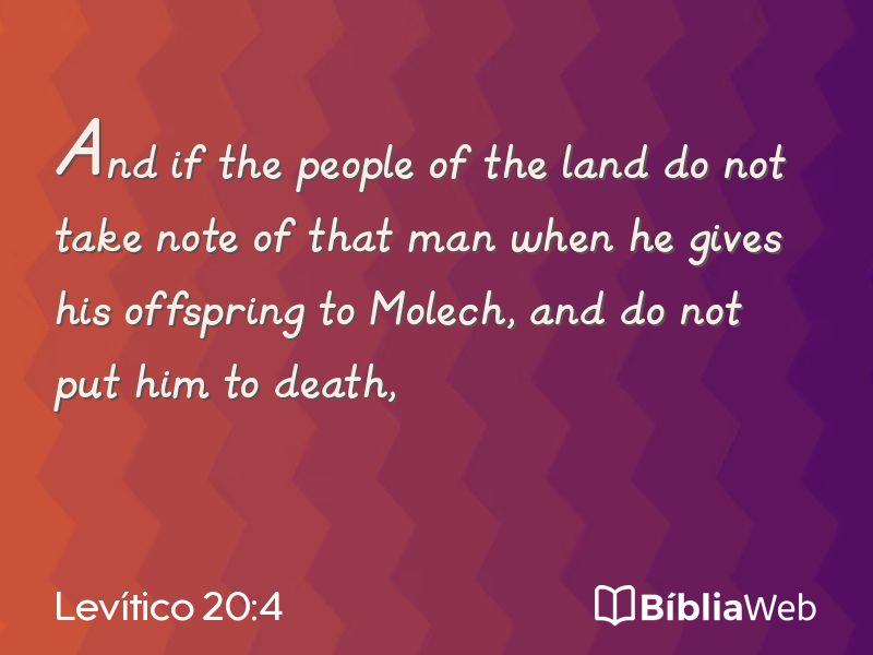 Levítico 20:4 em imagem para compartilhar