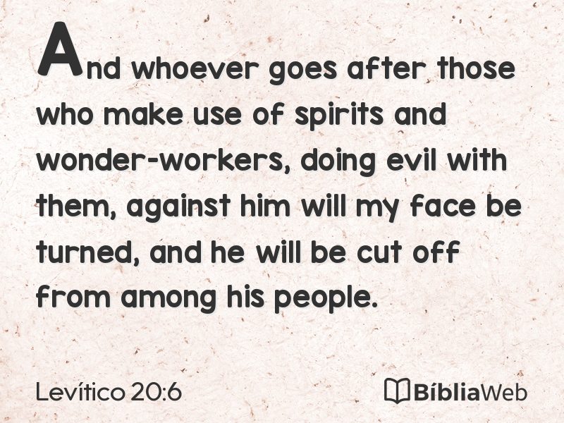 Levítico 20:6 em imagem para compartilhar