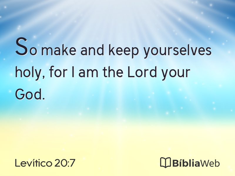Levítico 20:7 em imagem para compartilhar