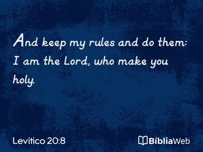 Levítico 20:8 em imagem para compartilhar
