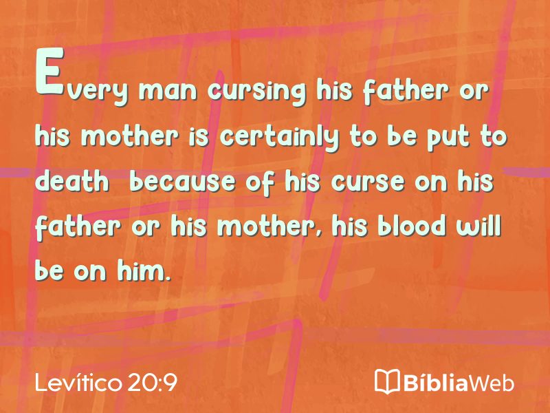 Levítico 20:9 em imagem para compartilhar
