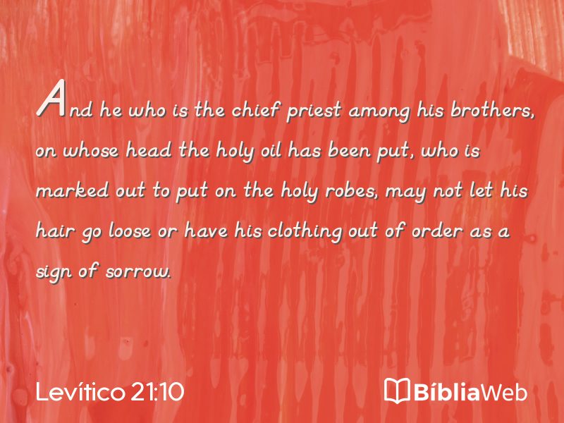 Levítico 21:10 em imagem para compartilhar