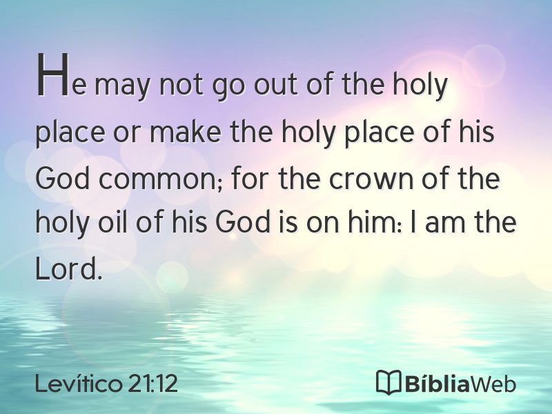 Levítico 21:12 em imagem para compartilhar