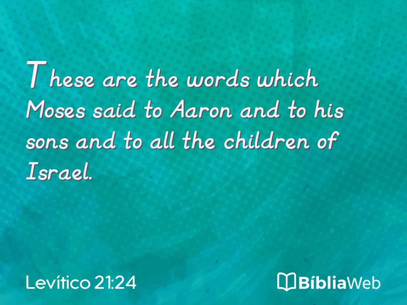 Levítico 21:24 em imagem para compartilhar