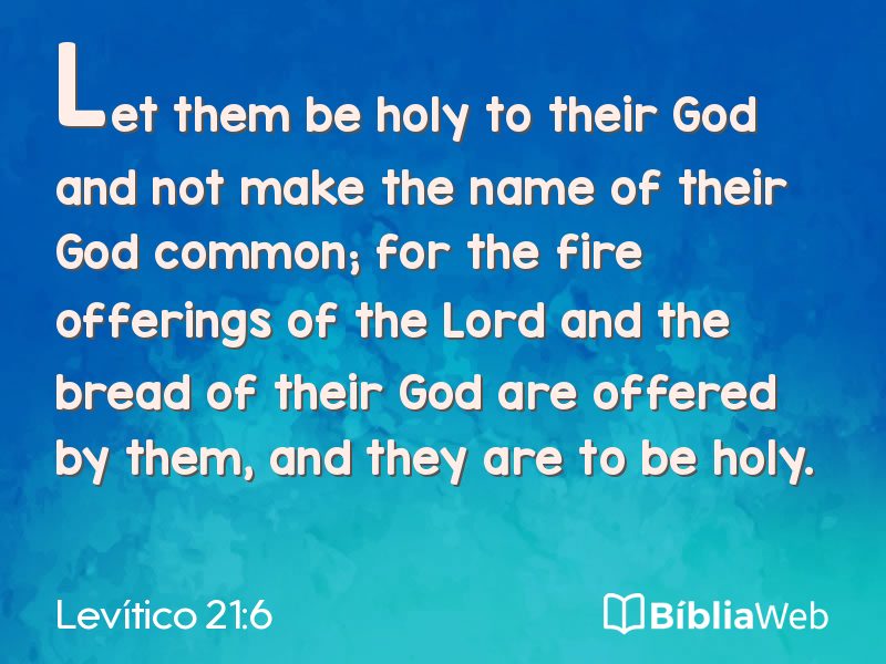 Levítico 21:6 em imagem para compartilhar