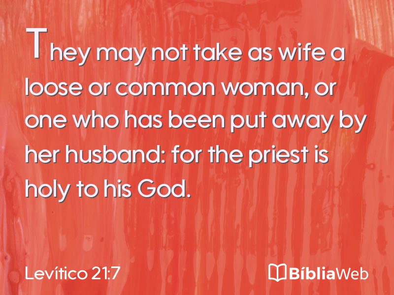 Levítico 21:7 em imagem para compartilhar