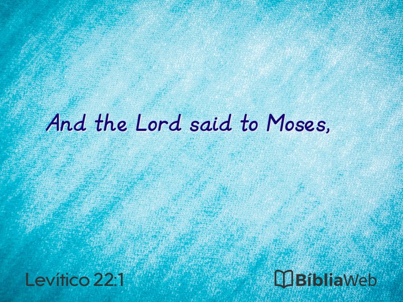 Levítico 22:1 em imagem para compartilhar