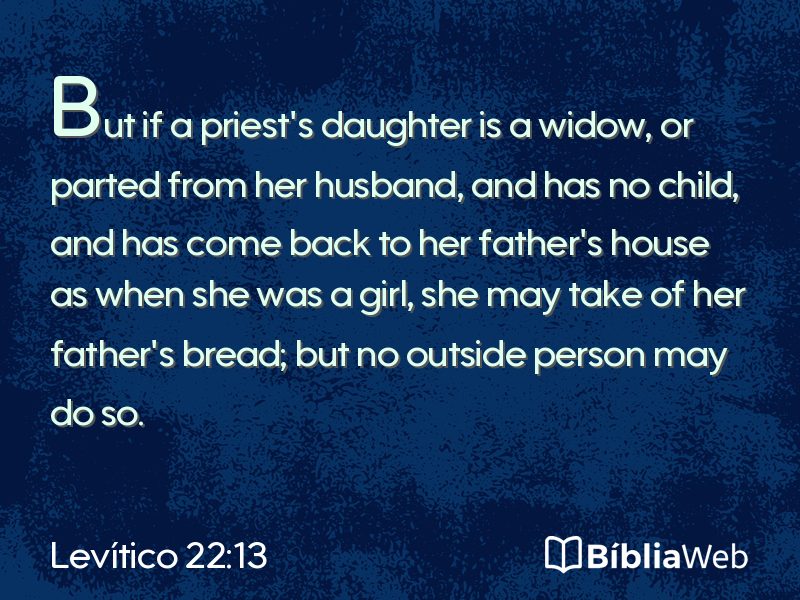 Levítico 22:13 em imagem para compartilhar