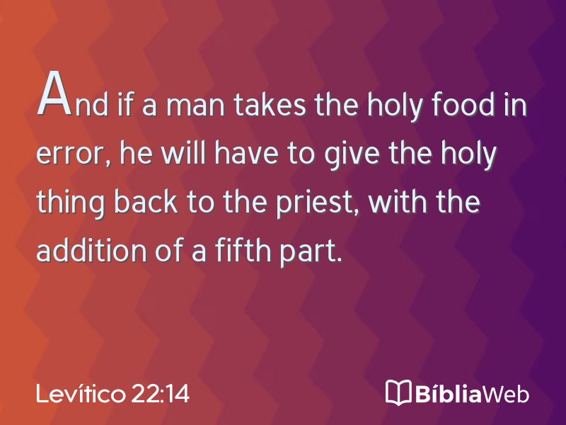 Levítico 22:14 em imagem para compartilhar