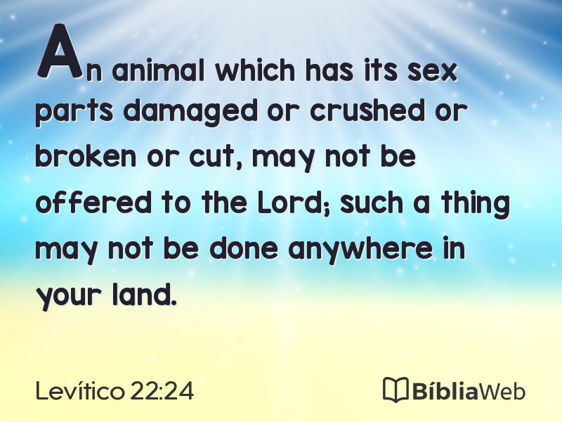 Levítico 22:24 em imagem para compartilhar